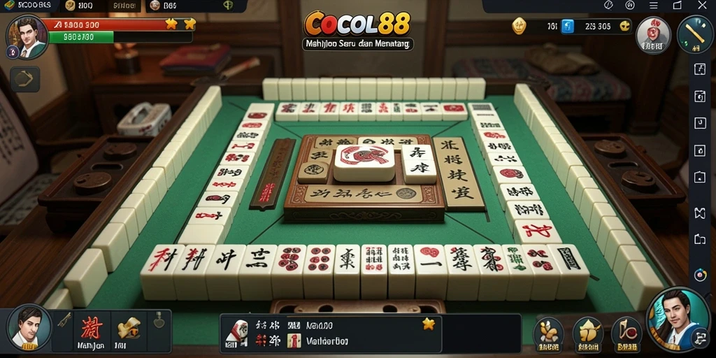 Tampilan gameplay Mahjong yang seru dan menantang.