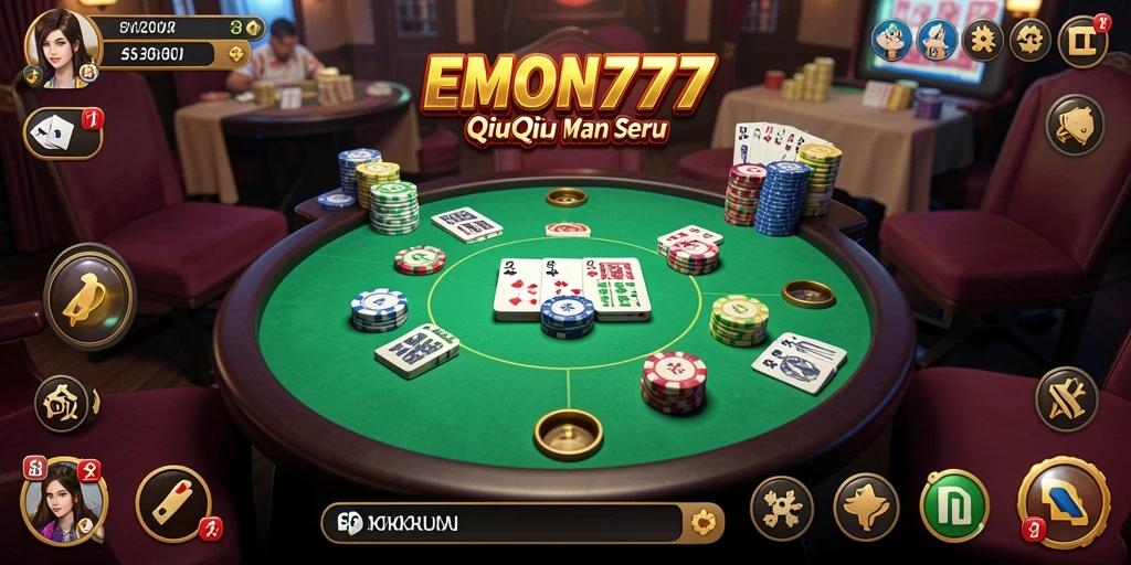 Tampilan gameplay QiuQiu di EMON777 yang menarik dan seru.
