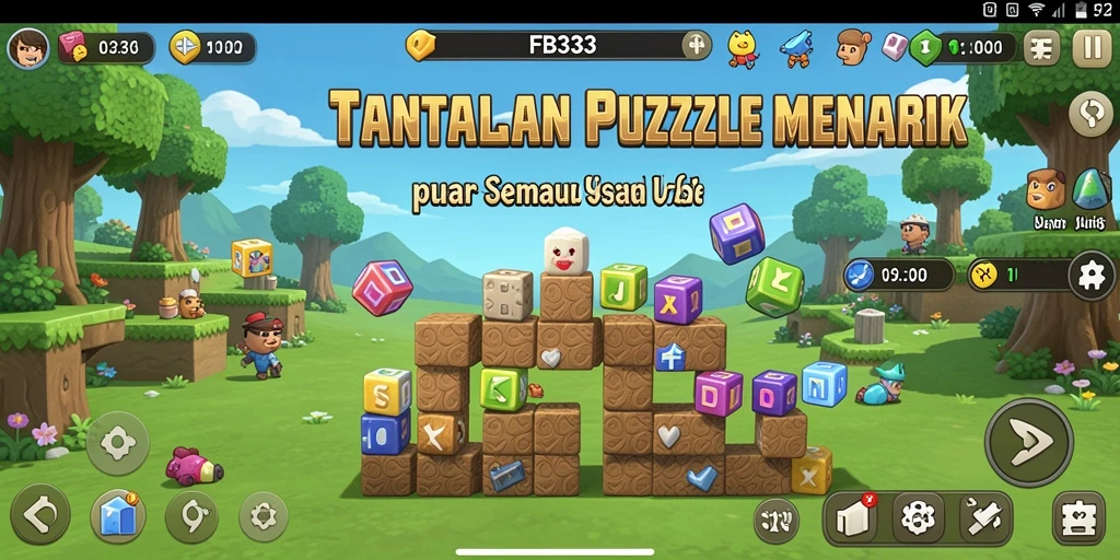 Gameplay FB333 menampilkan tantangan Puzzle yang seru dan menarik.