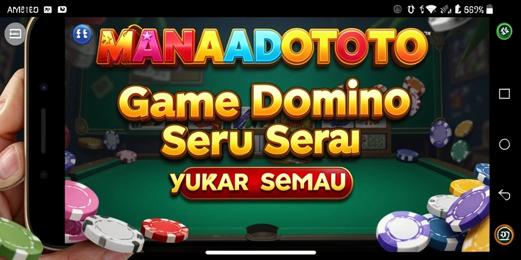 Tampilan gameplay seru dari MANADOTOTO saat bermain Domino.