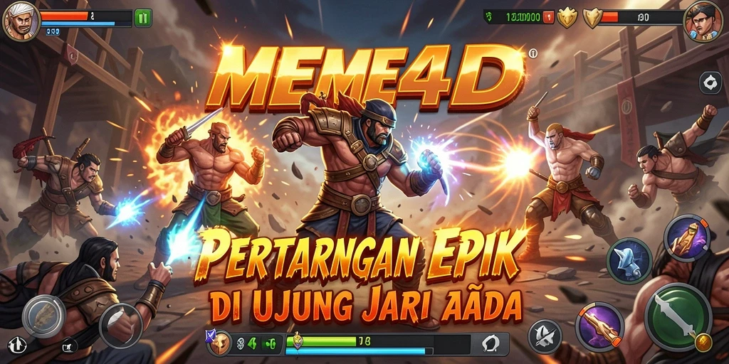 Tampilan gameplay Fighting yang intens dan seru di MEME4D.