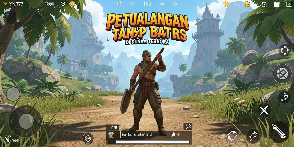 Screenshot gameplay YN777 yang menampilkan eksplorasi dunia terbuka.