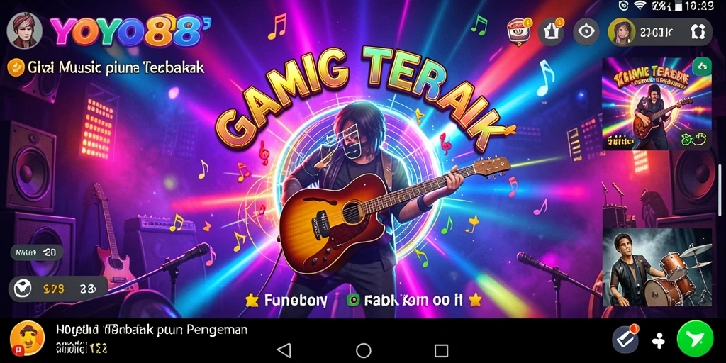 Tampilan gameplay menarik di YOYO88 dengan musik favorit.